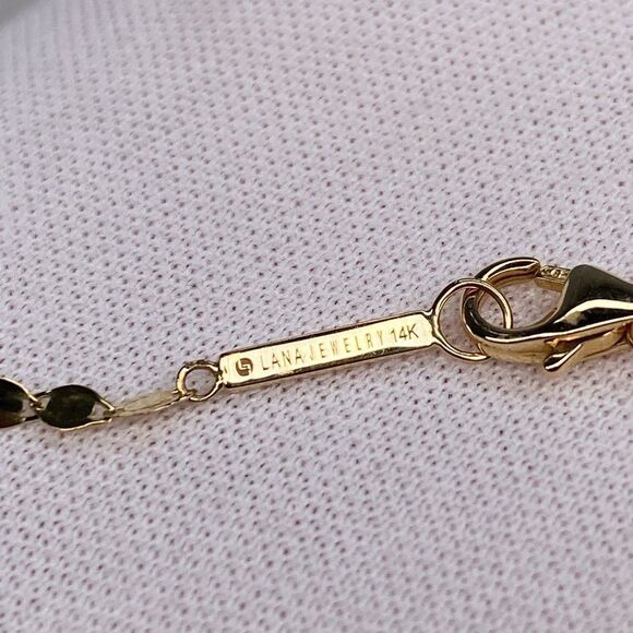 Lana Girl 14K Yellow Gold & Diamond Tiny Butterfly Bracelet - Picture 5 of 9